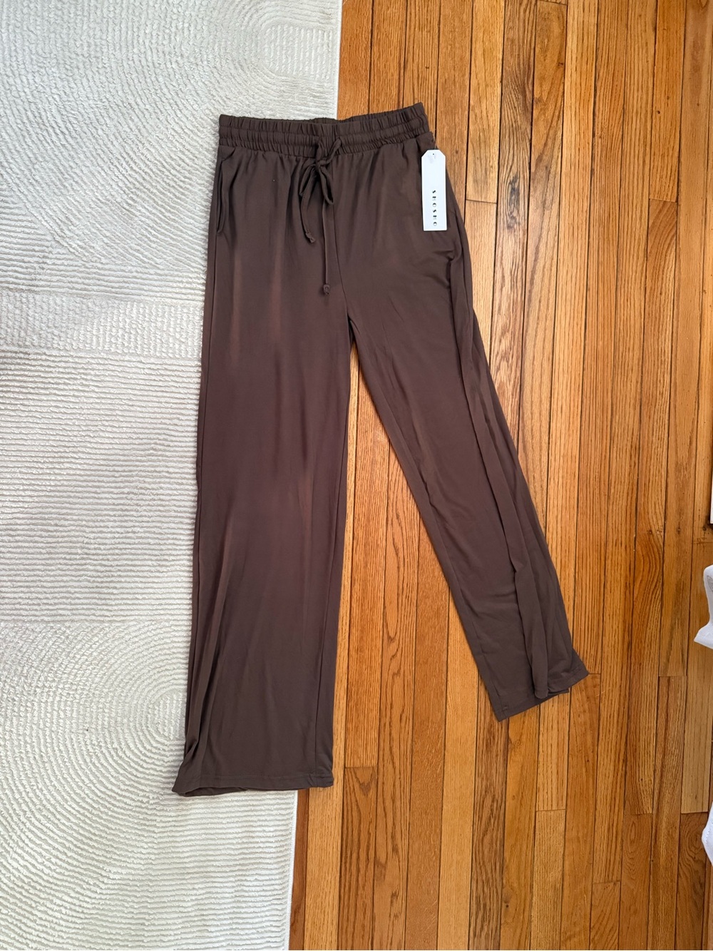 shosho Chocolate Brown Wide Leg Lounge Pants